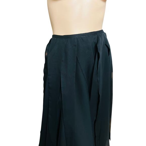 Giorgio Sant'Angelo Vintage Midi Length Skirt in Black Sz 4 Zipper side Closure - Picture 5 of 10